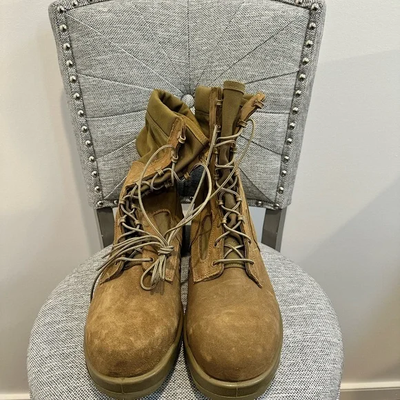 Belleville USMC Approved Serial # 150M22…Vibram Sole Lace Up Boots - Brand New! Belleville 520 MOTO USMC Ultra Light Coyote Brown Assault  main image 4